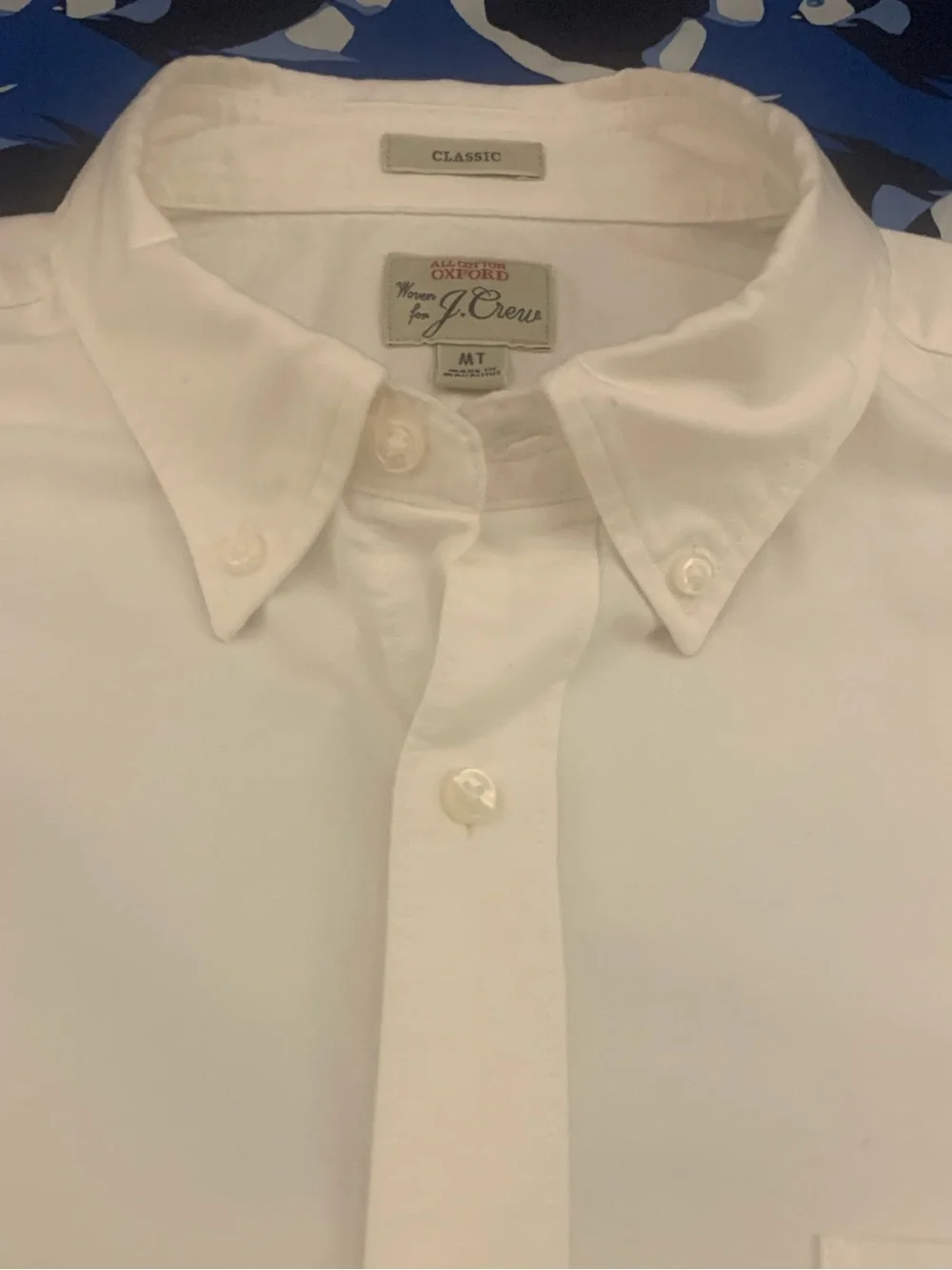 J CREW LS Classic Fit All Cotton White Oxford Shirt